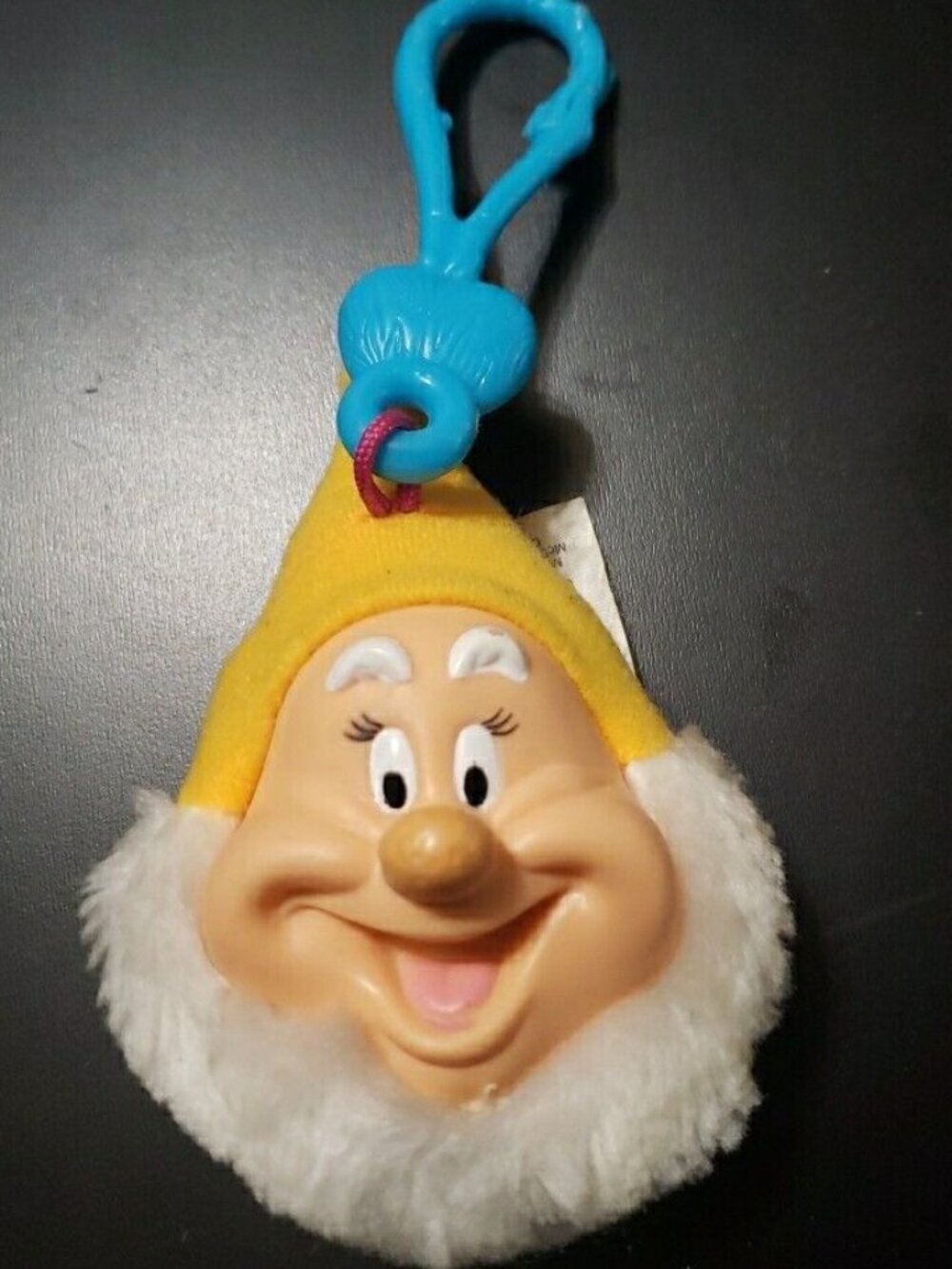 2001 McDonald's Happy Meal Snow White and Seven Dwarves HAPPY Head Clip-On Toy